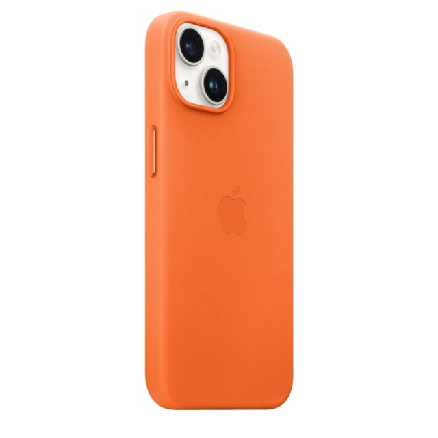 Калъф Apple iPhone 14 Leather Case with MagSafe - Orange