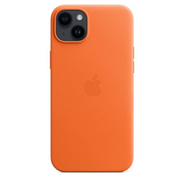 Калъф Apple iPhone 14 Plus Leather Case with MagSafe - Orange