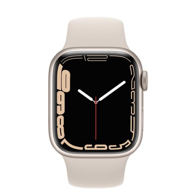Часовник Apple Watch Series 7 GPS + Cellular, 41mm Starlight Aluminium Case with Starlight Sport Band - Regular