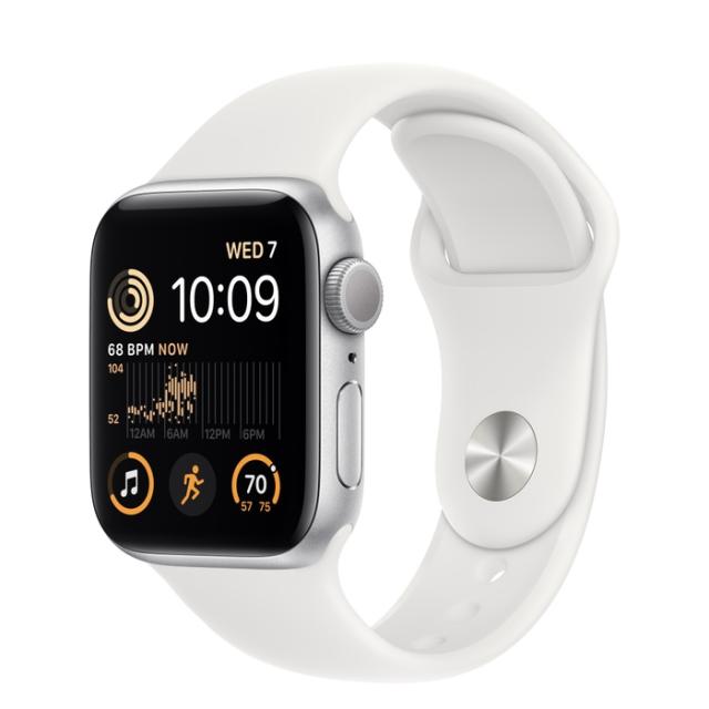 Часовник Apple Watch SE2 GPS 40mm Silver Aluminium Case with White Sport Band - Regular