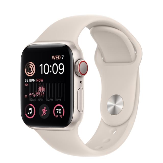 Часовник Apple Watch SE2 GPS + Cellular 40mm Starlight Aluminium Case with Starlight Sport Band - Regular