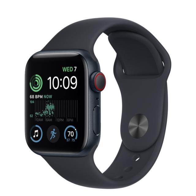 Часовник Apple Watch SE2 GPS + Cellular 40mm Midnight Aluminium Case with Midnight Sport Band - Regular
