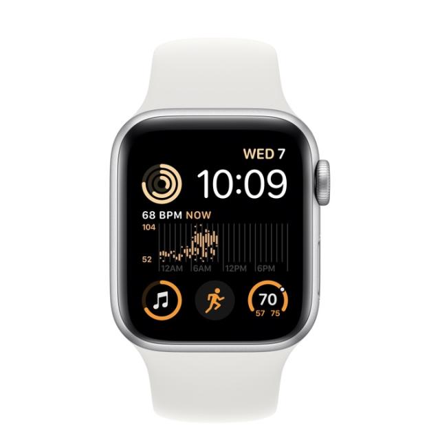 Часовник Apple Watch SE2 GPS + Cellular 40mm Silver Aluminium Case with White Sport Band - Regular