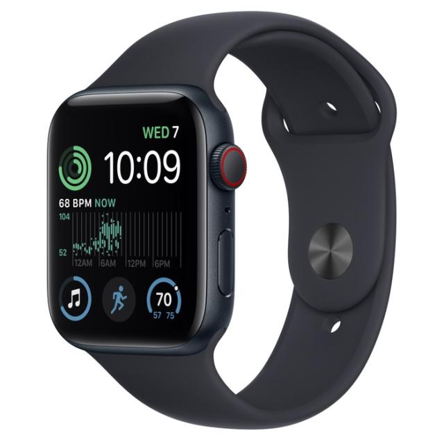 Часовник Apple Watch SE2 GPS + Cellular 44mm Midnight Aluminium Case with Midnight Sport Band - Regular