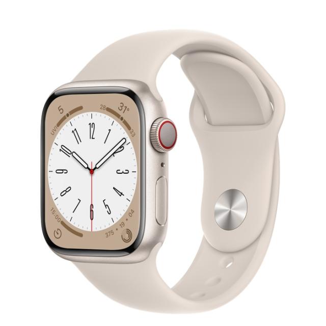 Часовник Apple Watch Series 8 GPS + Cellular 41mm Starlight Aluminium Case with Starlight Sport Band - Regular