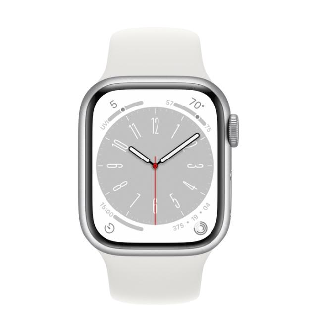Часовник Apple Watch Series 8 GPS + Cellular 41mm Silver Aluminium Case with White Sport Band - Regular