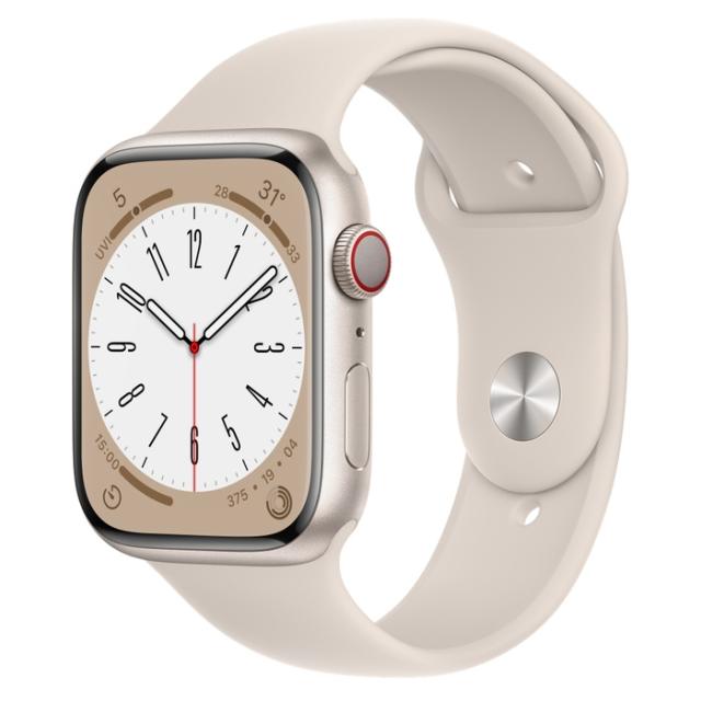 Часовник Apple Watch Series 8 GPS + Cellular 45mm Starlight Aluminium Case with Starlight Sport Band - Regular