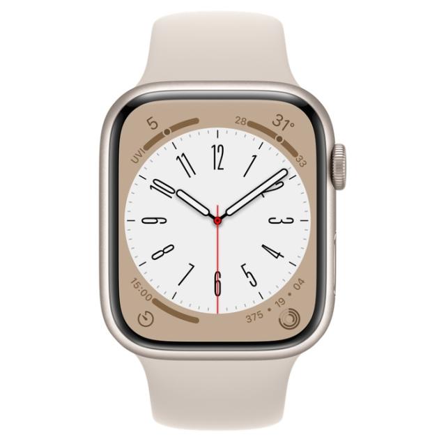 Часовник Apple Watch Series 8 GPS + Cellular 45mm Starlight Aluminium Case with Starlight Sport Band - Regular