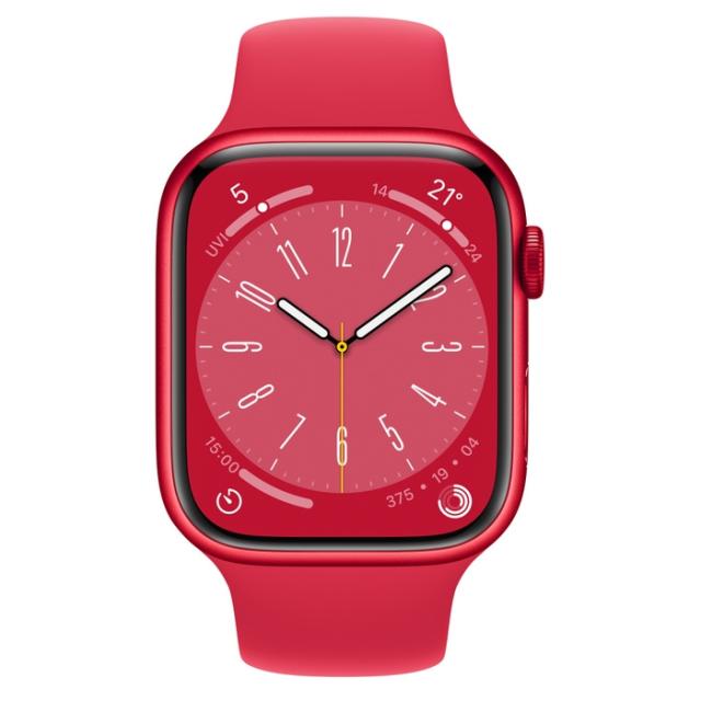 Часовник Apple Watch Series 8 GPS + Cellular 45mm (PRODUCT)RED Aluminium Case with (PRODUCT)RED Sport Band - Regular