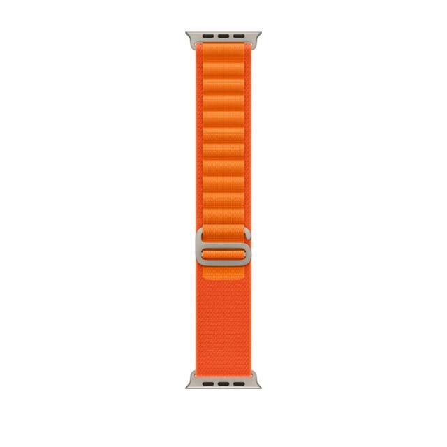 Часовник Apple Watch Ultra GPS + Cellular, 49mm Titanium Case with Orange Alpine Loop - Small