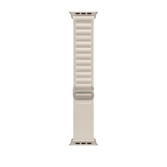 Часовник Apple Watch Ultra GPS + Cellular, 49mm Titanium Case with Starlight Alpine Loop - Small
