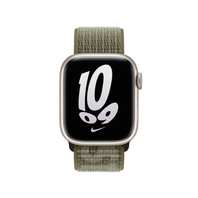 Каишка за часовник Apple Watch 41mm Sequoia/Pure Platinum Nike Sport Loop