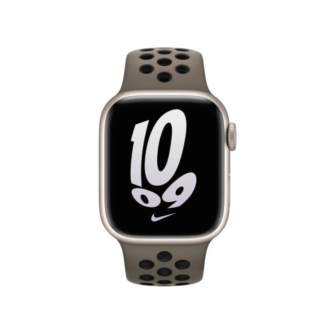 Каишка за часовник Apple Watch 41mm Olive Grey/Black Nike Sport Band