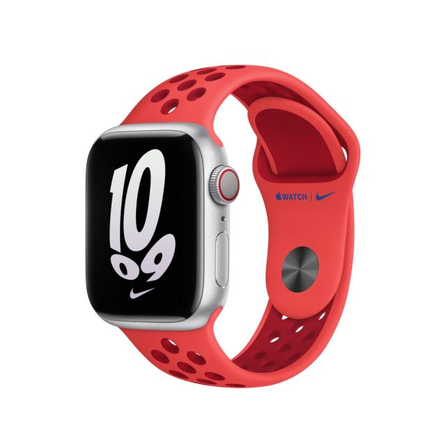 Каишка за часовник Apple Watch 41mm Bright Crimson/Gym Red Nike Sport Band