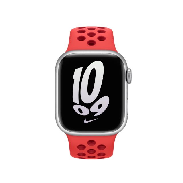 Каишка за часовник Apple Watch 41mm Bright Crimson/Gym Red Nike Sport Band