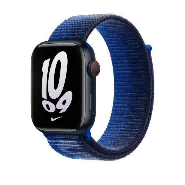 Каишка за часовник Apple Watch 45mm Game Royal/Midnight Navy Nike Sport Loop
