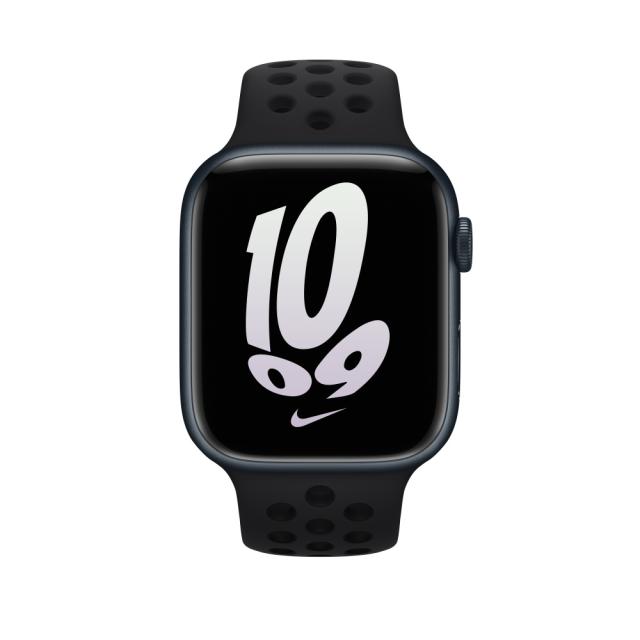 Каишка за часовник Apple Watch 45mm Black/Black Nike Sport Band