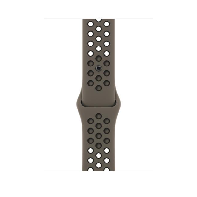 Каишка за часовник Apple Watch 45mm Olive Grey/Black Nike Sport Band