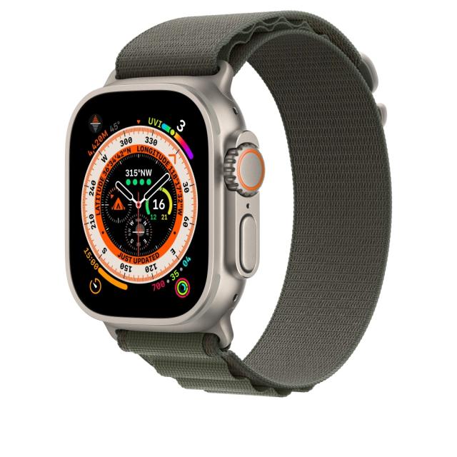Каишка за часовник Apple Watch 49mm Green Alpine Loop - Medium