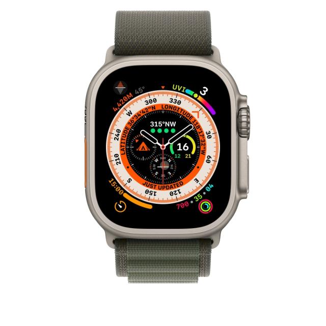 Каишка за часовник Apple Watch 49mm Green Alpine Loop - Medium