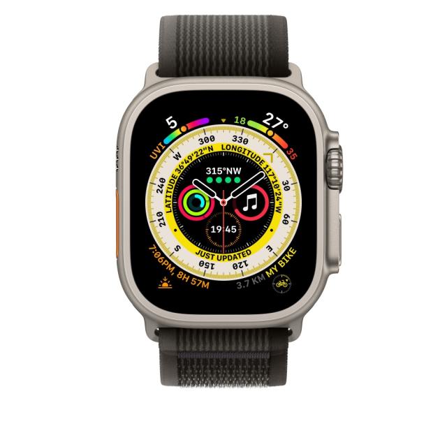 Каишка за часовник Apple Watch 49mm Black/Gray Trail Loop - S/M