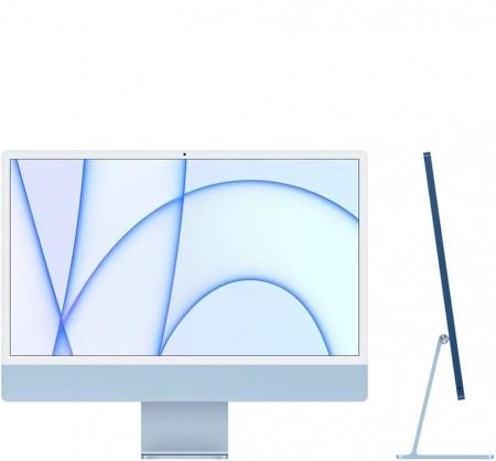 Настолен компютър - всичко в едно Apple 24-inch iMac with Retina 4.5K display: Apple M1 chip with 8-core CPU and 8-core GPU, 256GB - Blue