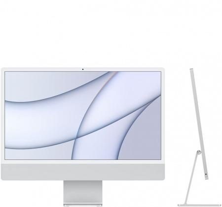 Настолен компютър - всичко в едно Apple 24-inch iMac with Retina 4.5K display: Apple M1 chip with 8-core CPU and 7-core GPU, 256GB - Silver