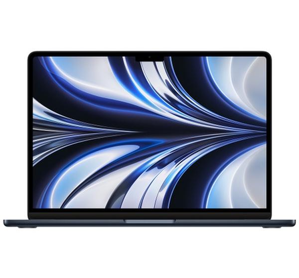 Лаптоп Apple MacBook Air 13 2022, Midnight, 13.6", (2560 x 1664), Apple M2 (8-ядрен) (2.4/3.5GHz, 20M), 8 GB, 256 GB SSD - MLY33ZE/A