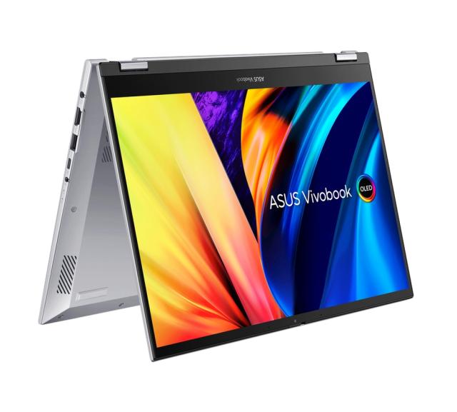 Лаптоп Asus Vivobook S Flip OLED TN3402QA-OLED-KN721W,AMD Ryzen 7 5800H (3.2GHz up to 4.4GHz, 16MB), 14.0" (35.56 cm) OLED ,WQ+ BEND GL 400NITS(HDR) , DDR4 16GB( 8 ON BD.),512GB PCIEG3 SSD, Windows 11
