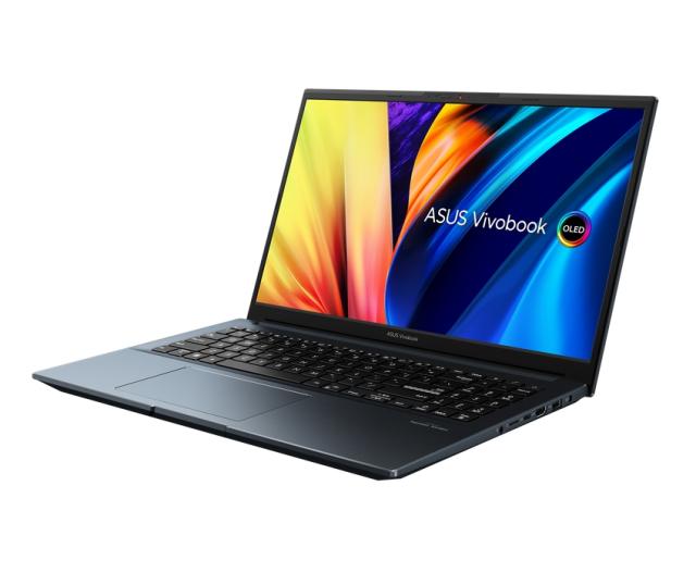 Лаптоп Asus Vivobook Pro 15 OLED M6500QC-OLED-L731X,AMD Ryzen 7 5800H (3.2GHz up to 4.4GHz, 16MB), 15.6"OLED FHD (1920x1080) GL, 400NITS(HDR) ,DDR4 16GB(ON BD) NVIDIA GeForce RTX 3050 4GB GDDR6,1TB PCIEG3 SSD, Windows 11 Pro, Ilim kbd., Blue