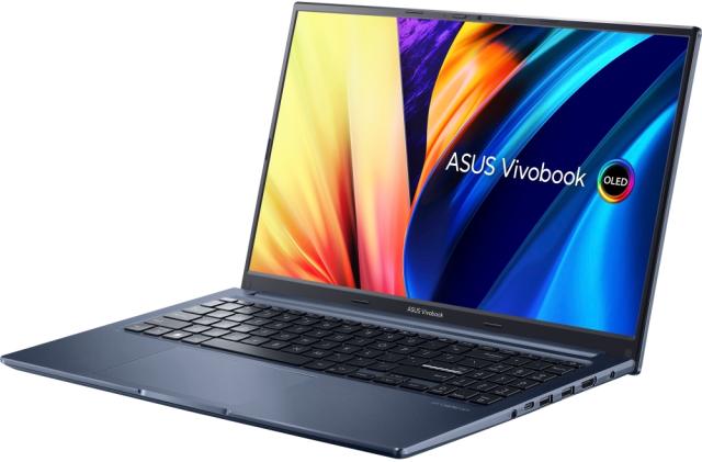 Лаптоп Asus Vivobook 15X OLED M1503IA-OLED-L521W, AMD Ryzen 5 4600H 3.0 GHz(16M Cache, up to 4.0GHz) 15.6" OLED FHD (1920x1080)400nits,16GB DDR4 (8ON BD.),512G PCIEG3 SSD,AMD Radeon GraphicWindows 11, Kbd., Quiet Blue