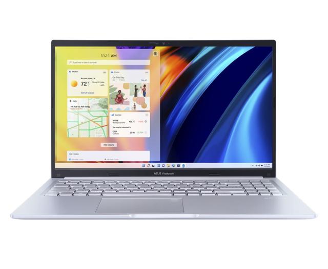 Лаптоп Asus VivoBook X1502ZA-BQ522, (10-ядрен) Intel I5-1235U (12M Cache, up to 4.4 GHz), 15.6" FHD(1920x1080), DDR4 16GB( 8 ON BD.),512G PCIEG3 SSD, Without OS, Icelight Silver