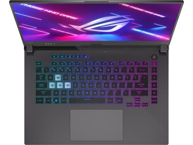 Лаптоп Asus ROG Strix G15 G513IC-HN039, AMD Ryzen 7 4800H(8-core/16-thread, 12MB Cache, 4.2 GHz), 15.6" FHD(1920x1080,16:9) 144Hz, 16GB DDR4 3200MHz(2*8GB), PCIE NVME 1TB M.2 SSD, NVIDIA GeForce RTX 3050 4GB GDDR6, Wi-Fi 6, 4-zone RGB Kbd, no OS, Ecl
