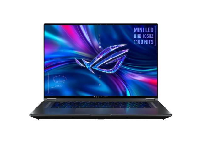 Лаптоп Asus ROG Flow X16 GV601RW-M5054W, AMD Ryzen 9 6900HS  (8-core/16-thread, 16MB cache, up to 4.9 GHz max boost), 16"QHD+ 16:10 (2560 x 1600, WQXGA)165Hz Touch,16GB DDR5 4800( 16GBon bd),1TB PCIE NVME,NVIDIA GeForce RTX 3070 Ti GDDR6 8GB, Windows