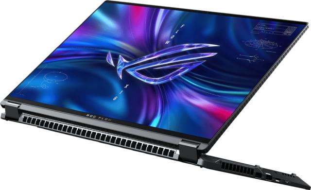 Лаптоп Asus ROG Flow X16 GV601RW-M5054W, AMD Ryzen 9 6900HS  (8-core/16-thread, 16MB cache, up to 4.9 GHz max boost), 16"QHD+ 16:10 (2560 x 1600, WQXGA)165Hz Touch,16GB DDR5 4800( 16GBon bd),1TB PCIE NVME,NVIDIA GeForce RTX 3070 Ti GDDR6 8GB, Windows