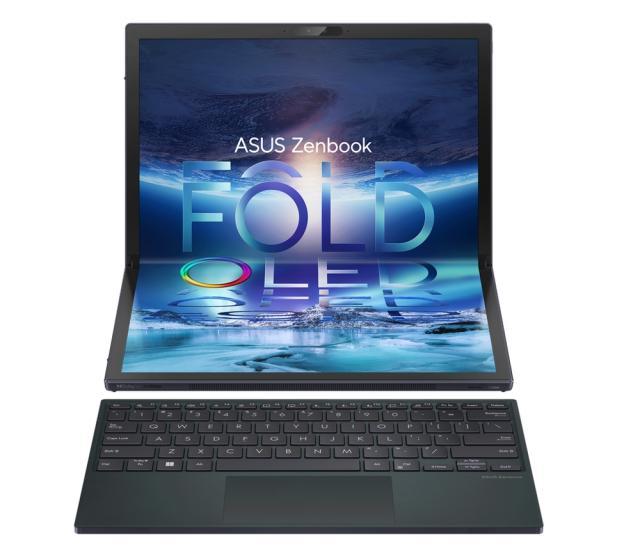 Лаптоп Asus Zenbook Fold OLED UX9702AA-FOLED-MD731X, Intel i7-1250U 1.1 GHz (8-core/12-thread, 12MB cache, up to 4.7 GHz),  17,3" 2560 x 1920 FOLED 4:3 aspect ratio, LPDDR5 16G (ON BD), 1TB PCIEG4 SSD, WiFi 6e, Win 11 Pro, Tech Black