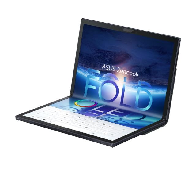 Лаптоп Asus Zenbook Fold OLED UX9702AA-FOLED-MD731X, Intel i7-1250U 1.1 GHz (8-core/12-thread, 12MB cache, up to 4.7 GHz),  17,3" 2560 x 1920 FOLED 4:3 aspect ratio, LPDDR5 16G (ON BD), 1TB PCIEG4 SSD, WiFi 6e, Win 11 Pro, Tech Black