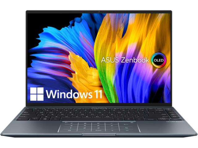 Лаптоп Asus Zenbook X OLED UX5401ZAS-OLED-KN731X, Num Pad, Intel Core i7-12700H/BGA OLED 14" Touch, 2.8K (2880 x 1800)WQ+ BEND GL TP 400NITS(HDR)DCIP3:100% 90HZ, 16GB LPDDR5(ON BD),  PCIEG4 1TB SSD,Windows 11 Pro , Stylus, Zero-G Titanium