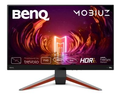 Монитор BenQ MOBIUZ EX270M, 27" IPS, 1920x1080 FHD, 1ms GtG, 240Hz, FreeSync Premiun, HDMI2.0x2, DP1.4x1, USB Hub, treVolo 2.1CH Sp.(2.5Wx2, 5W woofer), Tilt (down/up) -5° - 15°, Swivel (left/right) 15°/15°, Height Adj. stand, Eye-care VESA 100x100, 