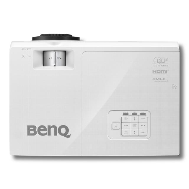 Мултимедиен проектор BenQ SH753+, DLP, 1080p,13000:1,5000 ANSI Lumens, TRatio 1.39-2.09 Zoom Ratio 1.5, 1xVGA,2xHDMI,MHLx1(share HDMI); USB-A(USB Power 5V/1.5A); DC 12V trigger(3.5mm Jack);3D via HDMI; Audio in&out, Audio L/R, RJ45, 2D Keystone, Corn