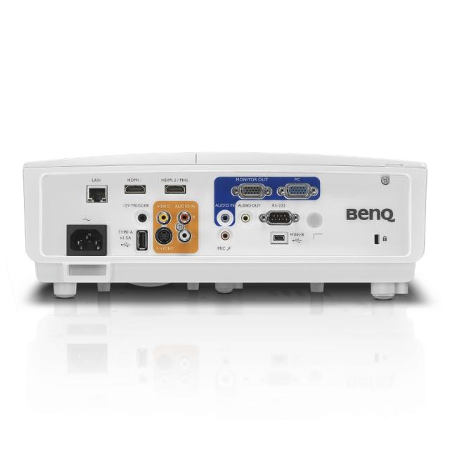 Мултимедиен проектор BenQ SH753+, DLP, 1080p,13000:1,5000 ANSI Lumens, TRatio 1.39-2.09 Zoom Ratio 1.5, 1xVGA,2xHDMI,MHLx1(share HDMI); USB-A(USB Power 5V/1.5A); DC 12V trigger(3.5mm Jack);3D via HDMI; Audio in&out, Audio L/R, RJ45, 2D Keystone, Corn