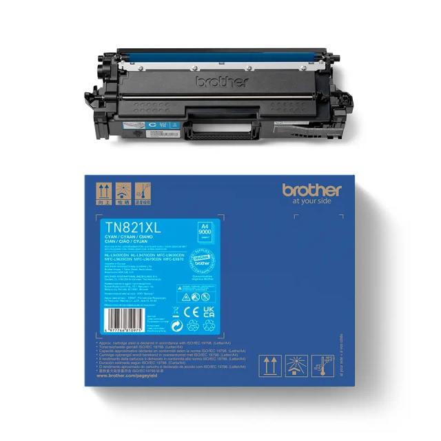 Консуматив Brother TN-821XLC Cyan Toner Cartridge High Yield