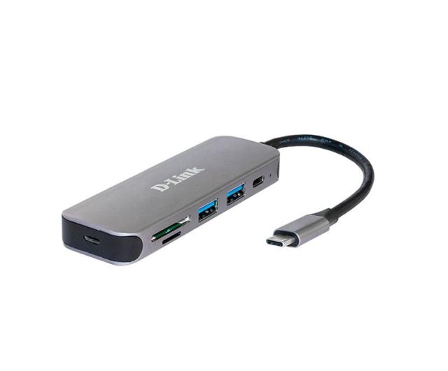 USB хъб D-Link 5-in-1 USB-C Hub with Card Reader