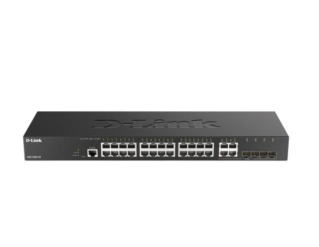 Комутатор D-Link 24-port Gigabit Managed Switch plus 4 Combo 1000BaseT/SFP