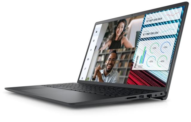 Лаптоп Dell Vostro 3520, Intel Core i7 -1255U (12MB cash up to 4.7 GHz), 15.6" FHD (1920x1080) AG WVA 250nits, 16GB DDR4, 2x8GB, 512GB SSD PCIe M.2, Intel Iris Xe Graphics, IR Cam and Mic, WiFi 6E, FP, SCR, BG KB, 3Y Pro S