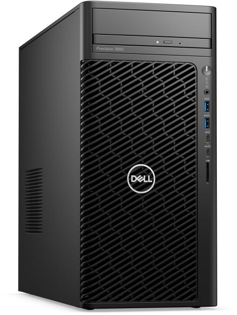 Работна станция Dell Precision 3660 Tower, Intel Core i7-12700K (12 Core, 25M Cache, 3.6 to 5.0GHz), 32GB (2X16GB) 4400MHz UDIMM DDR5, 1TB SSD PCIe M.2, Integrated video, DVD RW, Keyboard&Mouse, 500 W, Windows 11 Pro, 3Yr ProSpt