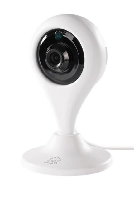 Смарт камера DELTACO SH-IPC01, 720p, WiFi, WiFi 2.4GHz, IR 10m, 1/4" CMOS, microSD, Бяла