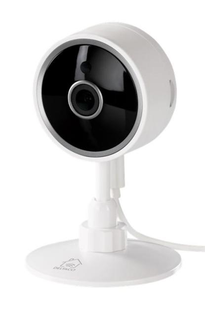 Смарт камера DELTACO SH-IPC02, 1080p, WiFi 2.4GHz, IR 10m, 1/4" CMOS, microSD, Бяла