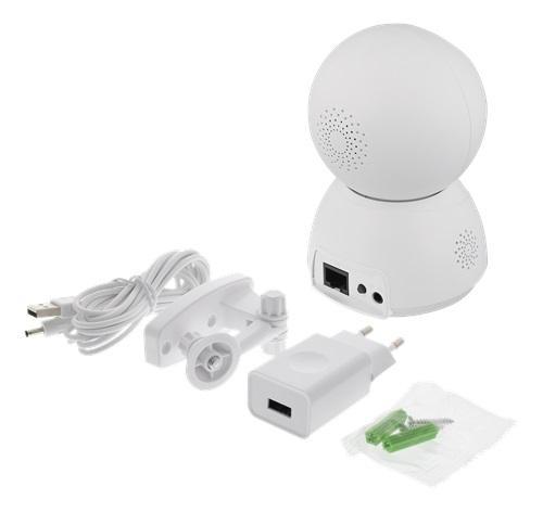 Смарт камера DELTACO SH-IPC03, 720p, WiFi 2.4GHz, IR 10m, 1/4" CMOS, microSD, Бяла