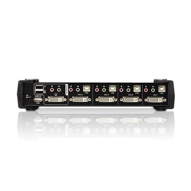 KVMP превключвател ATEN CS1784A, 4-портов, USB, DVI Dual Link, Audio